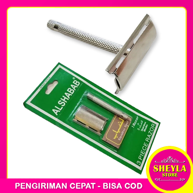 Alat Cukur Besi Original Stainless Steel / Cukuran Kumis Jenggot Jadul / Alat Cukur Kumis Klasik / P