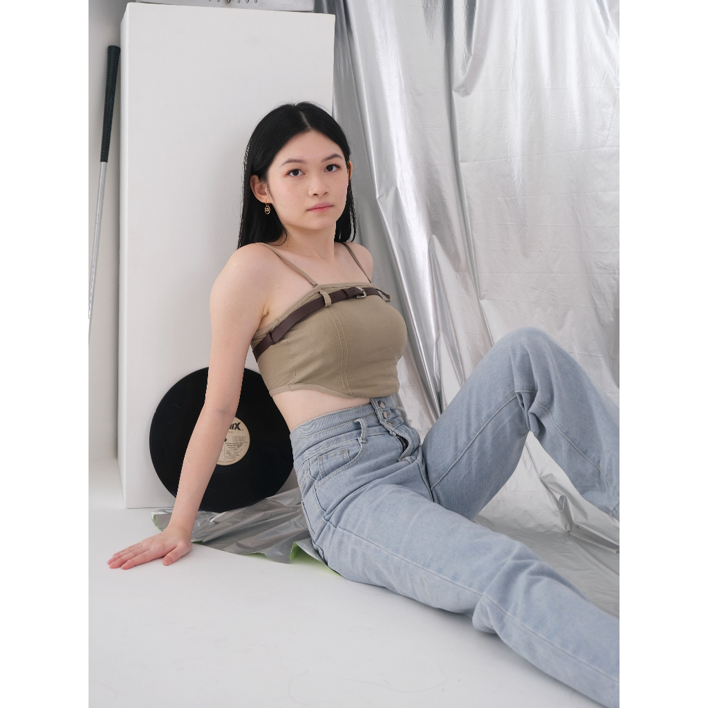 Baju Tali Pinggang - Belt Tube Top - Atasan Baju Wanita - Baju Dalam - Tank Top - Belt Top - Cup Bra