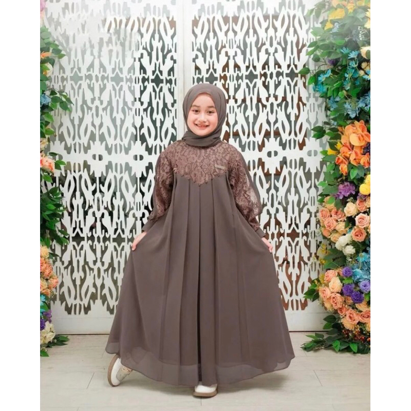 GAMIS SYARI ANAK INARA KIDS MIX BURKAT BAHAN CIRUTY BEBIDOL S(3-5) ,M(6-8),L(9-11),XL(12-14) TAHUN,BAJU GAMIS ANAK PEREMPUAN TERBARU TERLARIS