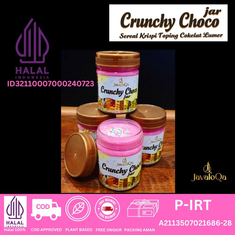 

JAVALOQA CRUNCHY CHOCO JAR CRUST MINI 125 ML/ RICE CRISPY COKLAT LUMER MELTED / NYAMNYAM