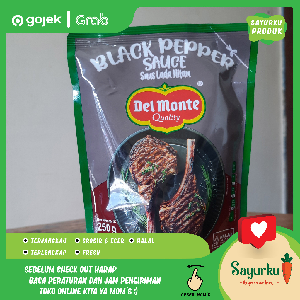 

DEL MONTE BLACK PEPPER SAUS 250G