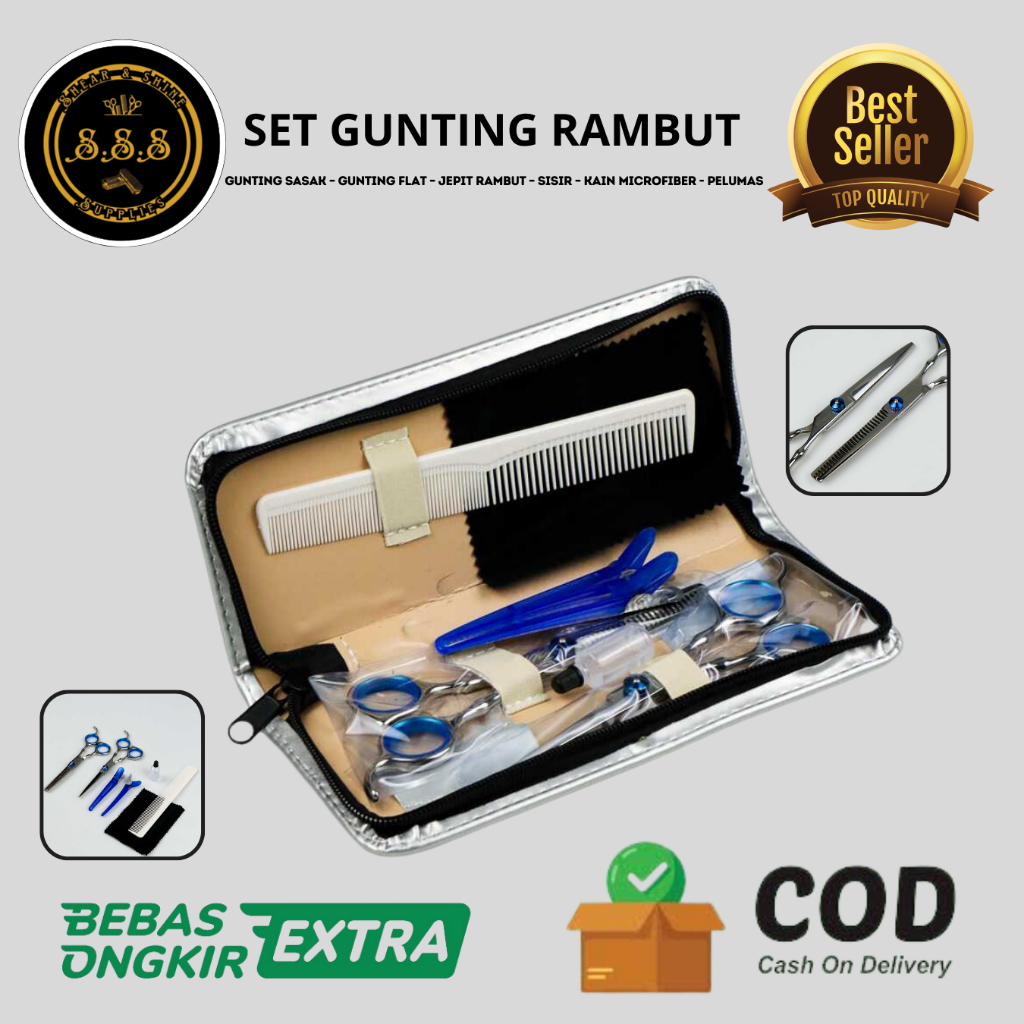 gunting potong rambut sasak gunting potong rambut stainless steel gunting pangkas rambut barbershop 