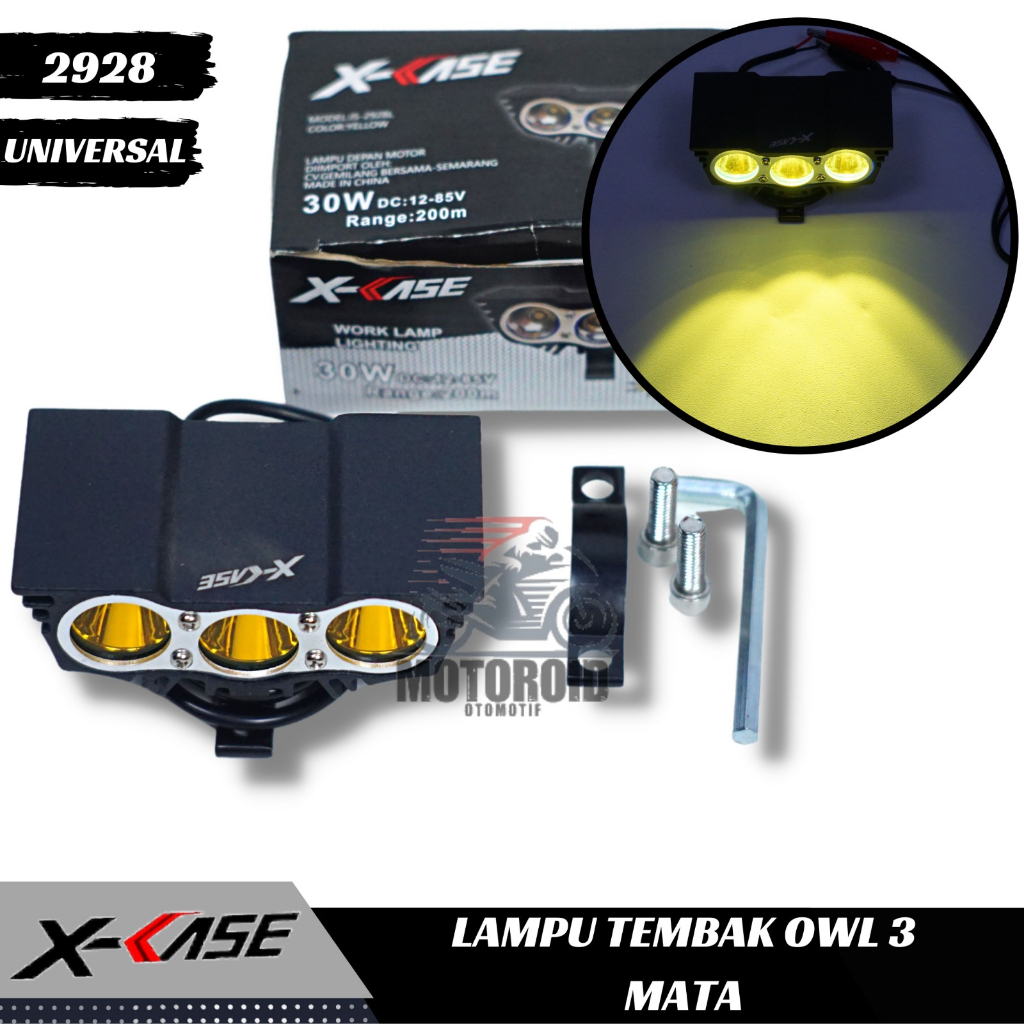 Lampu tembak model owl led 3 mata lampu sorot ultrafire 3mata burung hantu bandungan rx king byson m