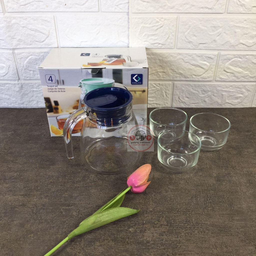 Teko Set Tea Set Kimglass Kenzo Orleans TPLS 819/4-2GB