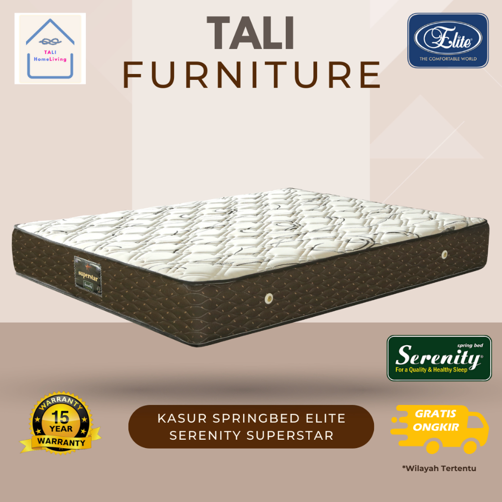 Kasur Elite Serenity SUPERSTAR 200x200 (Matras Only) / Springbed / Mattress / Elite Springbed