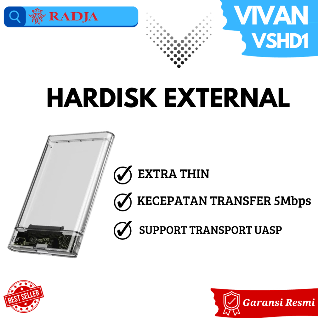 Casing Vivan External Hard Drive SATA 3.0 RSHD10 External VSHD1