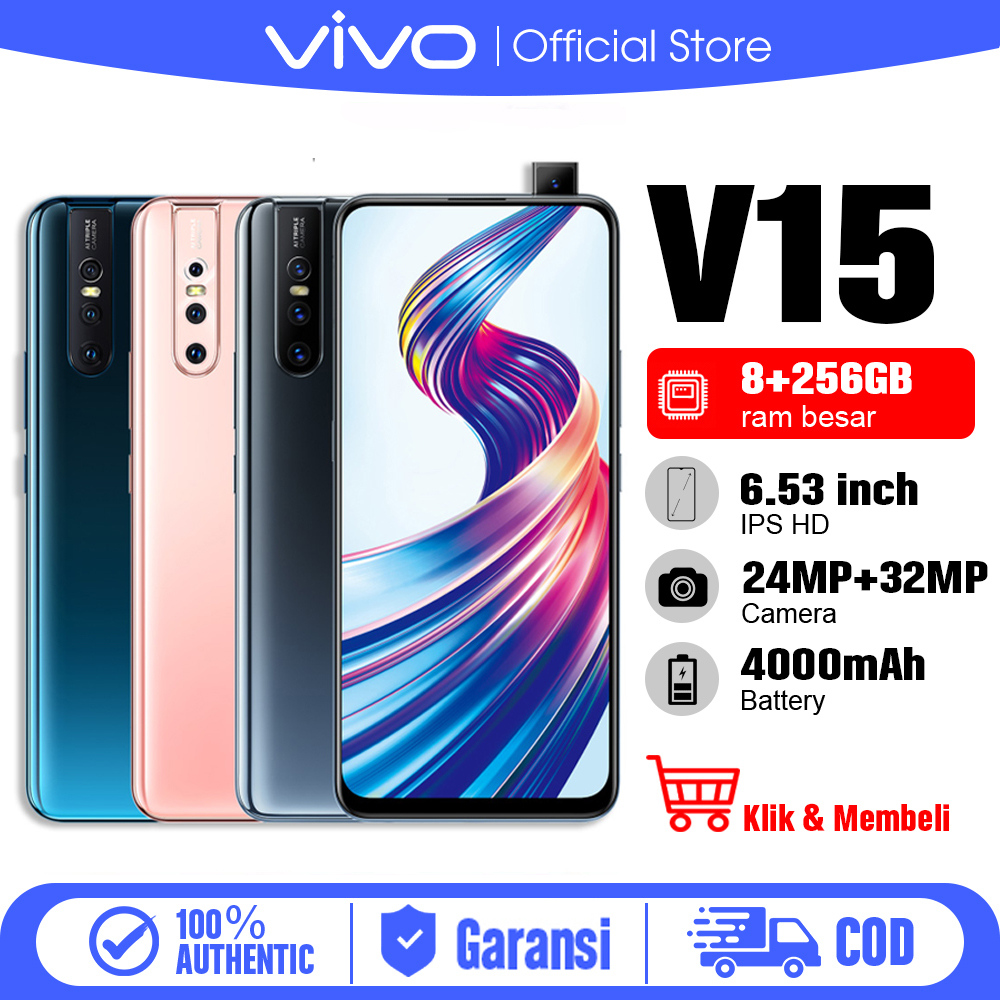 hp Vivo V15 RAM8 256GB 6.53-inch HP Smartphone 100% Baru Original handphone