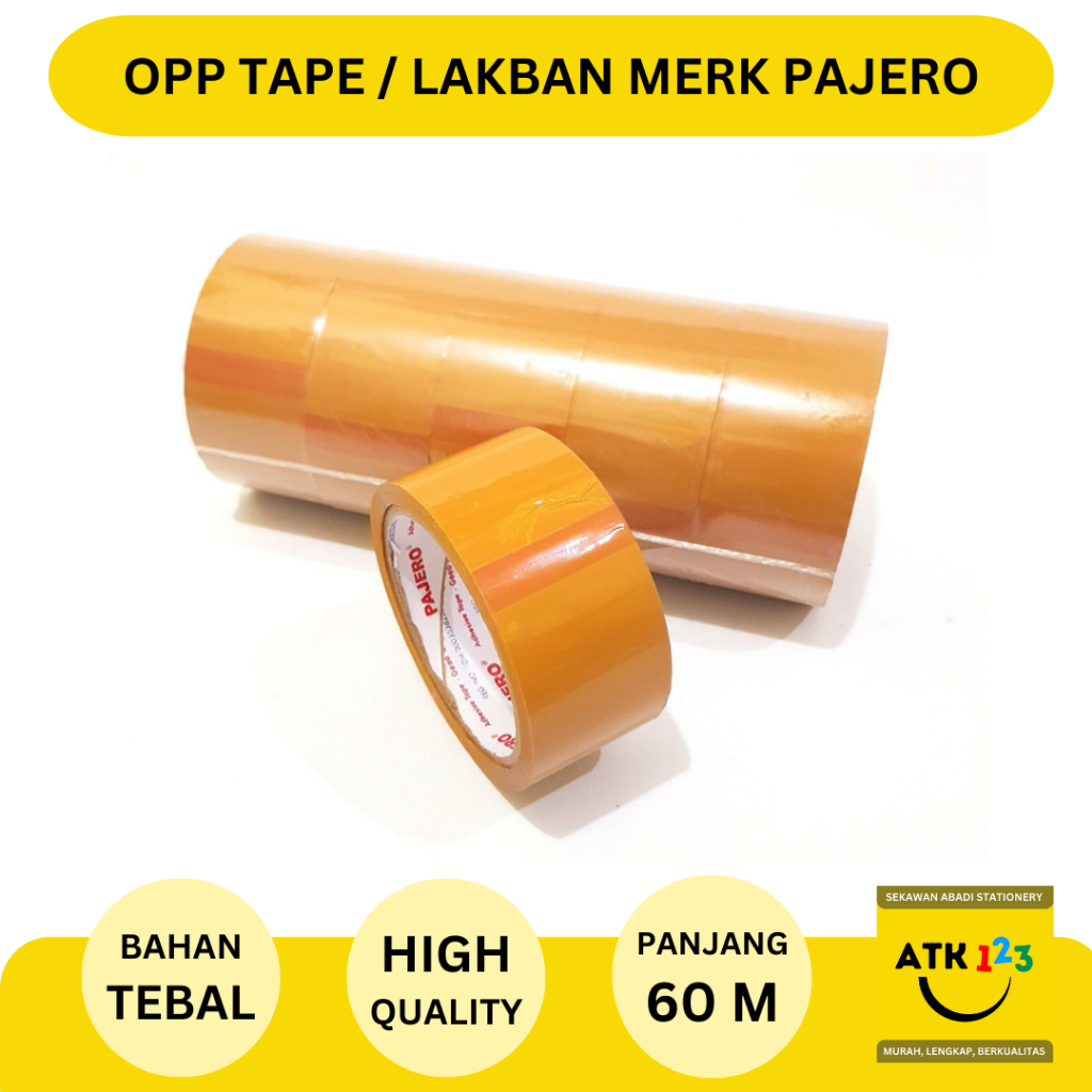 

OPP Tape / Isolasi Plakban / Lakban Coklat 2" Merk Pajero