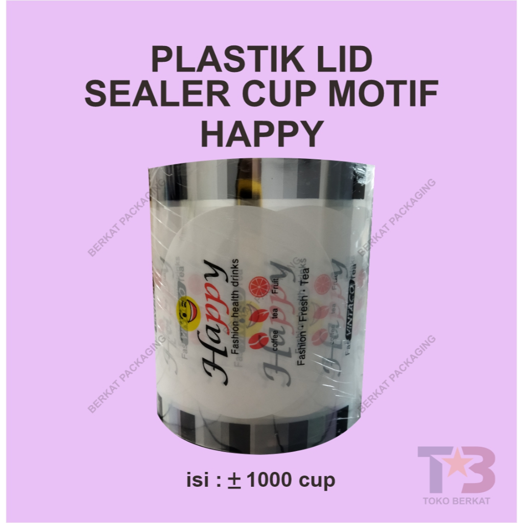 Plastik Lid Sealer Cup Motif -+1.000cup / Seal Cup Motif / Tutup Gelas Plastik / Cup Sealer