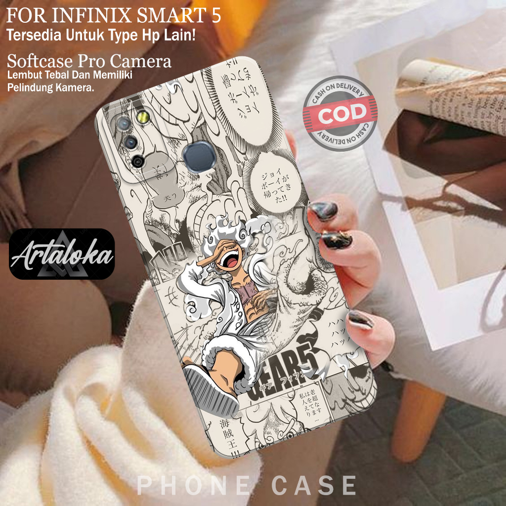 Softcase Hp Infinix Smart 5 Terbaru Fashion Case Anime Case Pro Camera Silikon Tpu Macaroon Case Inf