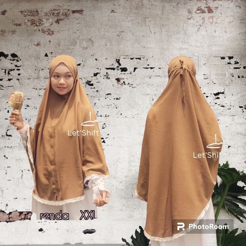 Bergo Maryam Renda Jumbo/ Bergo Renda Syar'i/ Bergo Jumbo Renda Premium