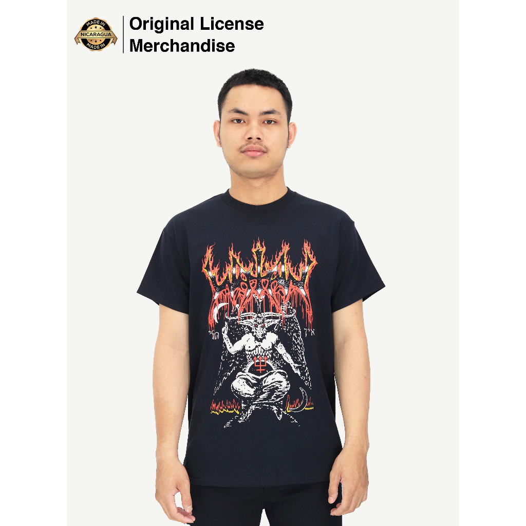 Kaos Baju Premium Katun Pria Wanita Dewasa Casual Motif Band Musik Metal WATAIN Original Baphomet