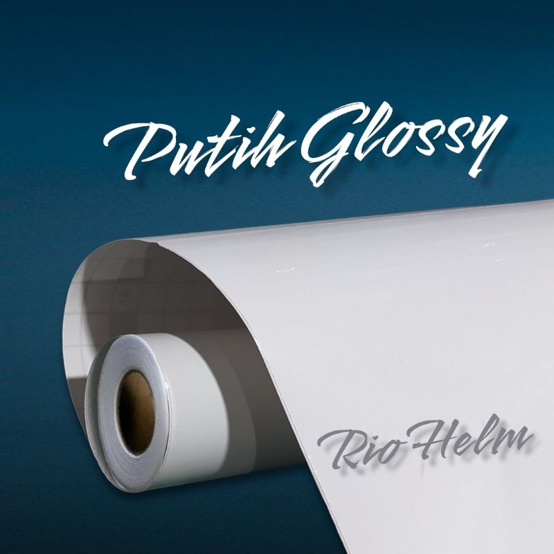 ID SKOTLET PUTIH GLOSSY STICKER MOTOR DAN BACKGROUND AQUARIUM 100CM X 60CM