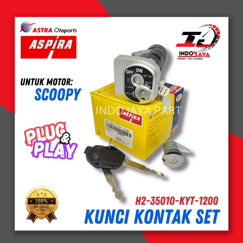 [BAYAR DI TEMPAT] KUNCI KONTAK ASSY ASPIRA SCOOPY / KUNCI KONTAK SET + JOK / PAKET SET KUNCI KONTAK 