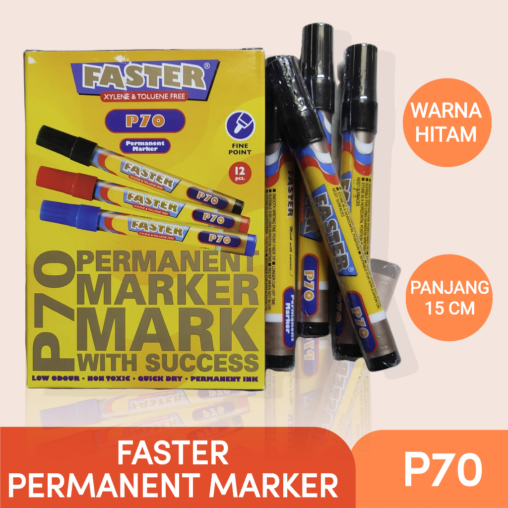 

FASTER SPIDOL PERMANENT P70 WARNA HITAM