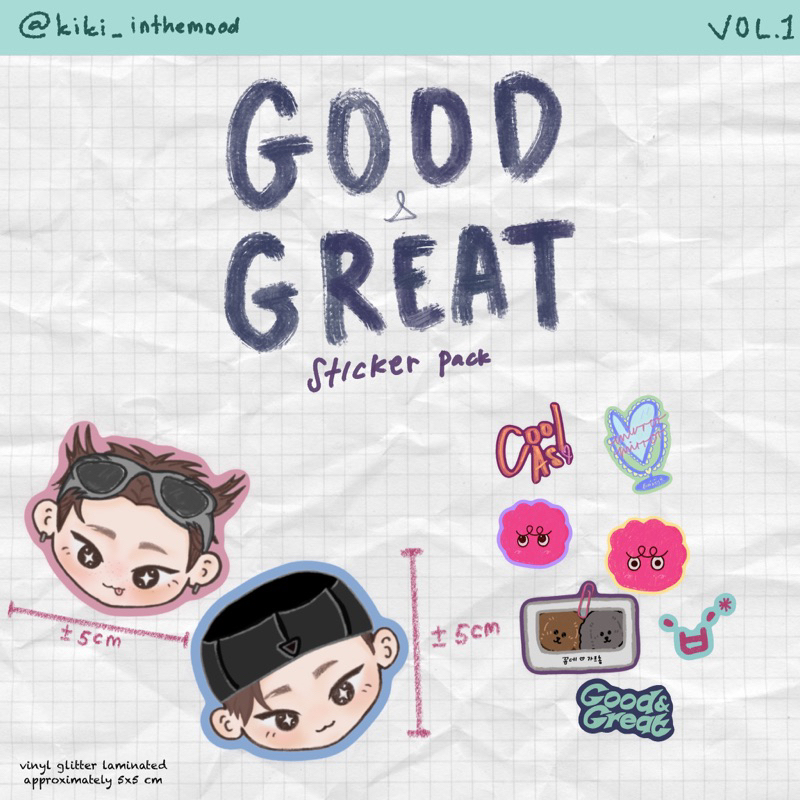 

Key Good & Great Stickers Pack | kikiinthemood