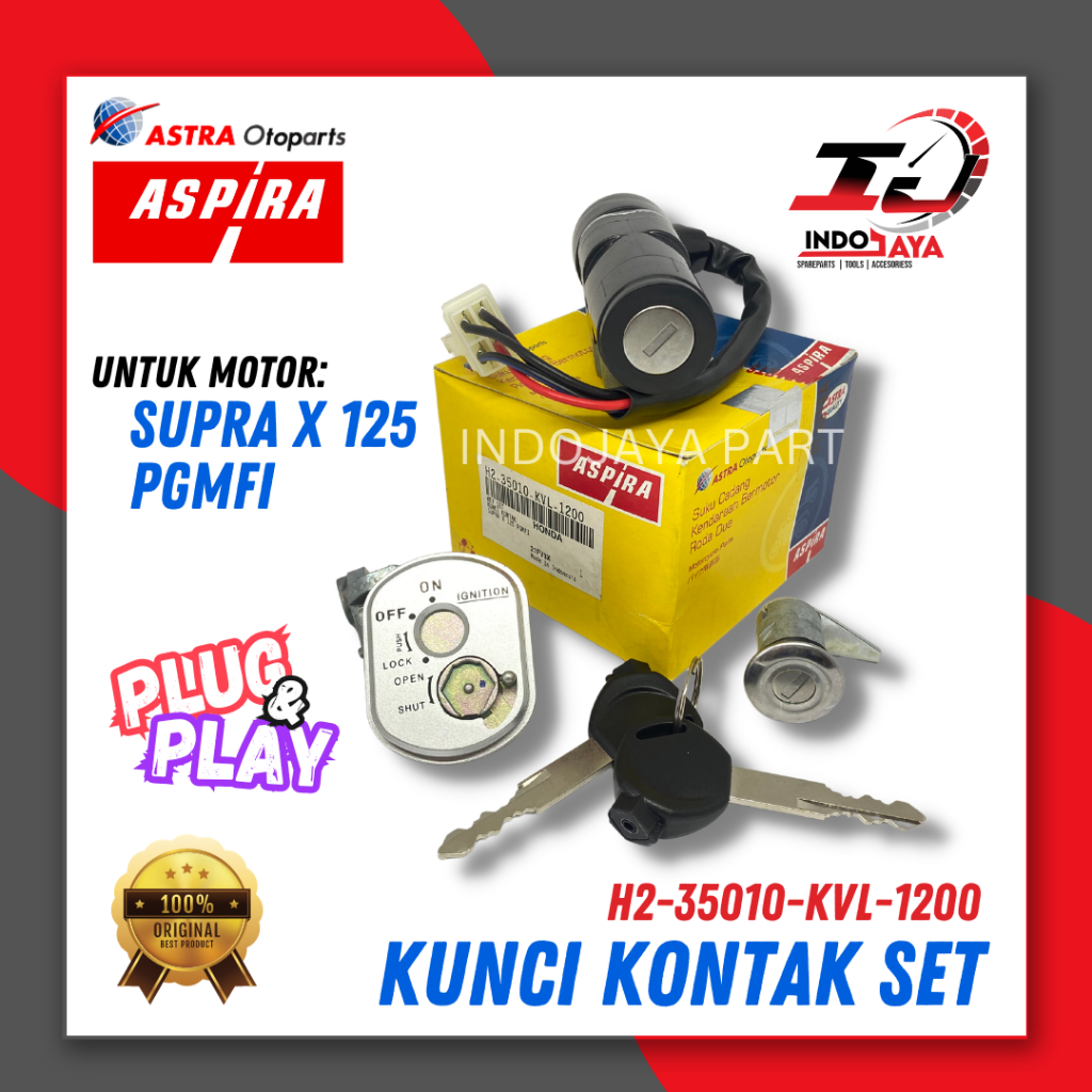 [BAYAR DI TEMPAT] KUNCI KONTAK ASSY ASPIRA SUPRA X 125 PGMFI / KUNCI KONTAK SET + JOK / PAKET SET KU