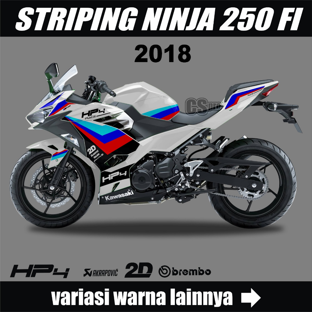 STRIPING NINJA FI BARU EDISI HP4 / STICKER LIS VARIASI MOTOR NINJA 250 FI NEW / STIKER STOCK DECALS 