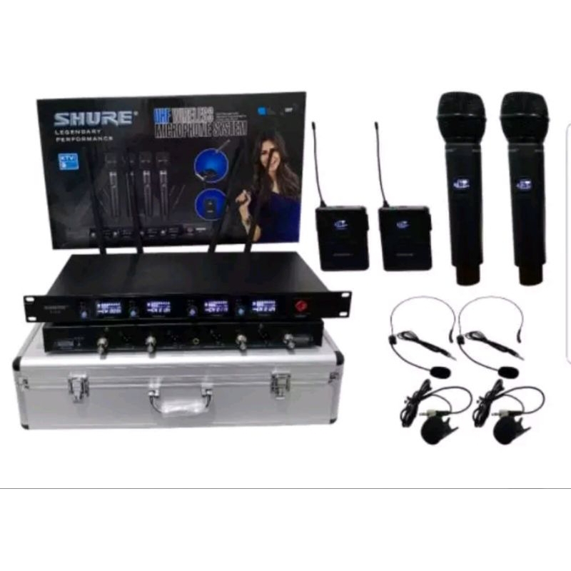 MIC WIRELESS SHURE CLIP ON + HEADSET