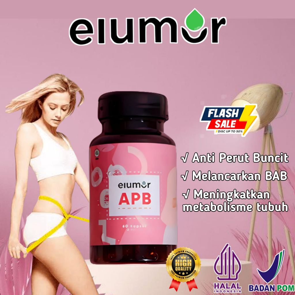 Elumor APB Isi 60 Kapsul (Suplemen Pelangsing Herbal Alami) - Kapsul Pelangsing/Kapsul Penurun Berat