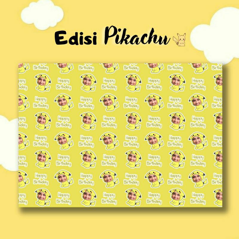 

Kertas Kado Custom Wrapping Paper Edisi Pikachu gemess