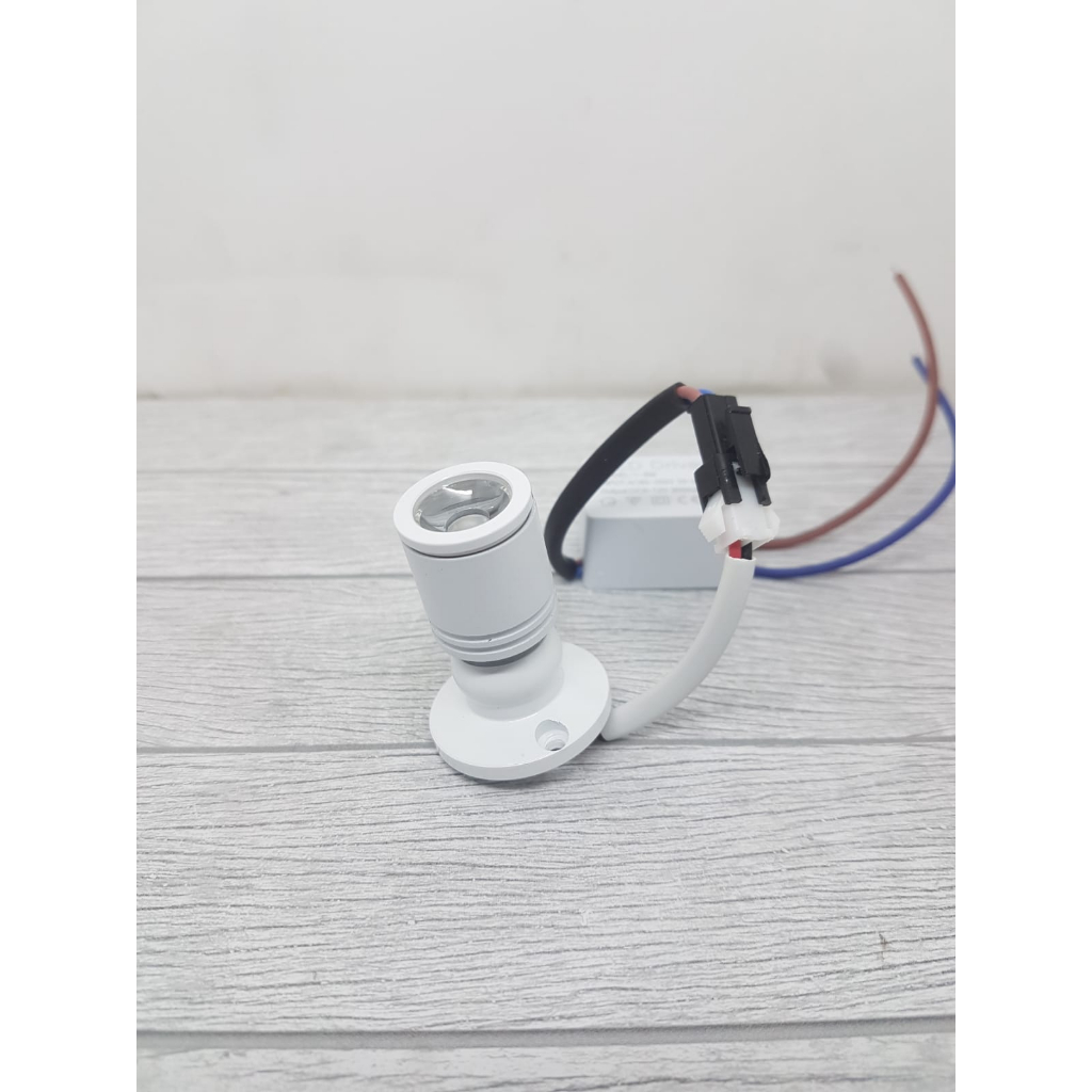 Lampu Sorot Mini 1W Warm White untuk Lemari Etalase Meja Rias