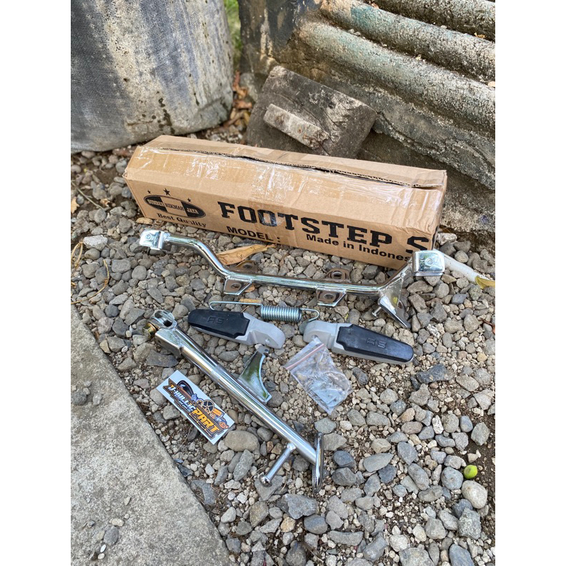 Bostep Mp Mono postep megapro mono Besi Krome set Karet Ducati Standart Samping ninja PNP GL MP Tige