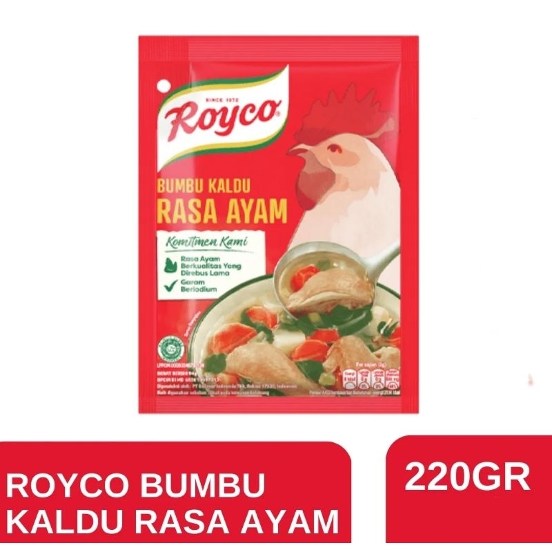 

Royco bumbu Kaldu Ayam sapi 220grm yang praktis buat pelengkap masakan