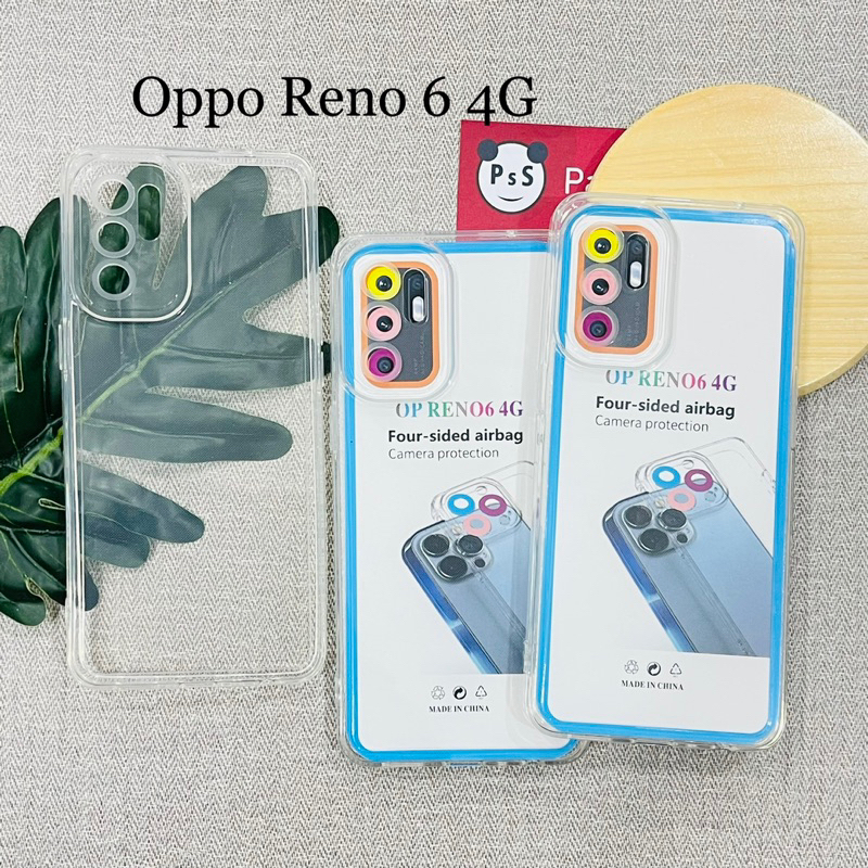 Case AIRBAG Oppo Reno 6 4G Softcase Camera Protection Casing TPU Bening - PsS