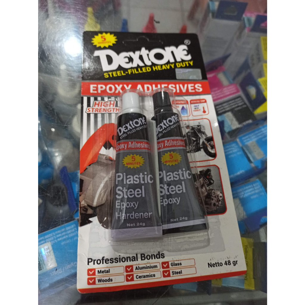 

LEM EPOXY / LEM CAMPUR / BESI / SERBAGUNA DEXTONE 5 MENIT Lem Besi Dextone