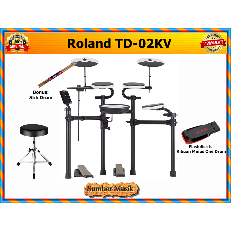 Roland TD 02KV/TD02KV/TD-02KV Elektrik Drum
