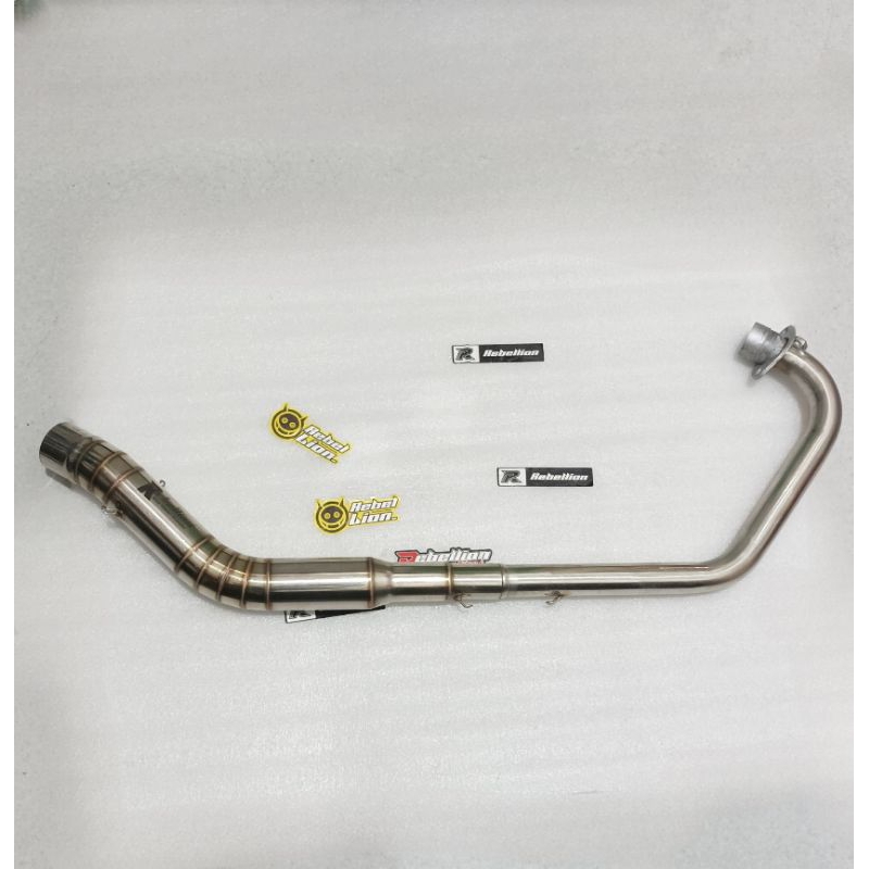 Header/Leher knalpot pnp sport150cc vixion/r15/gsx/cb150r dll original Rebellion full stainless
