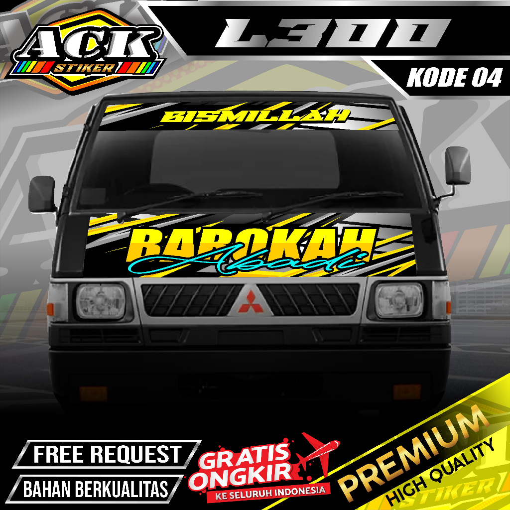 STIKER DECAL KABIN DEPAN L300 PICK UP / Stiker Kabin L300 KODE ACK 04