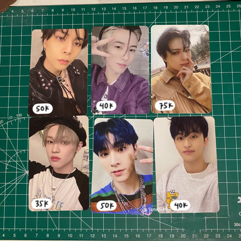 Photocard/PC NCT Jeno Chilling, Renjun AR Selca, Chenle Boring, Johnny Sticker, Xiaojun Universe jew