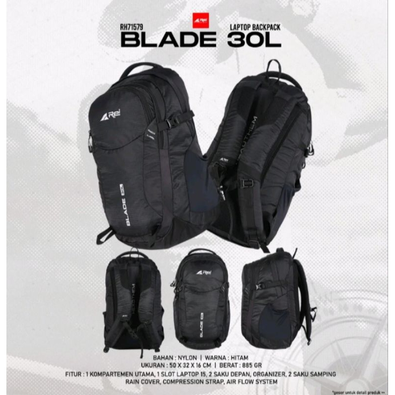 Tas Ransel Arei BLADE 30Liter Laptop Bacpack 15" Arei Outdoorgear