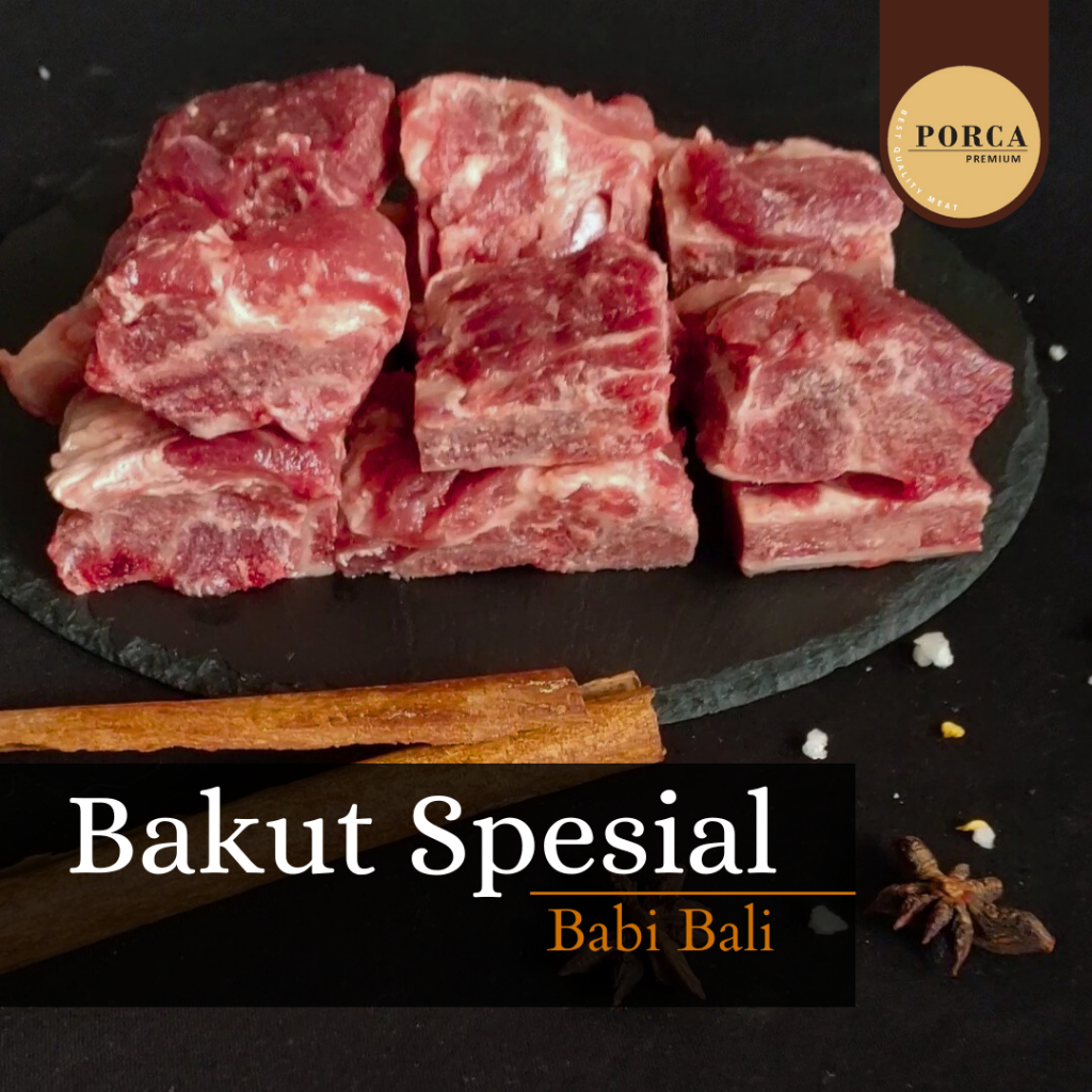 

Daging Iga Potong Babi Bali Bakut Spesial Pork Ribs Cut