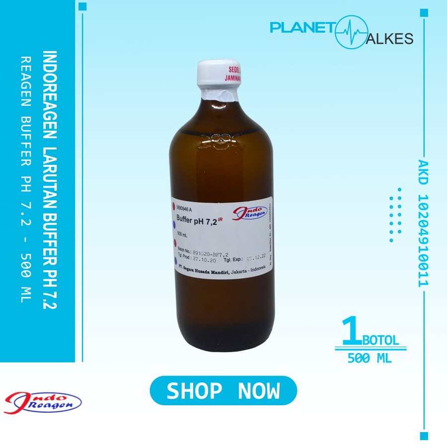 Buffer PH 7,2 500ml Indo Reagen Larutan Buffer ph 7.2