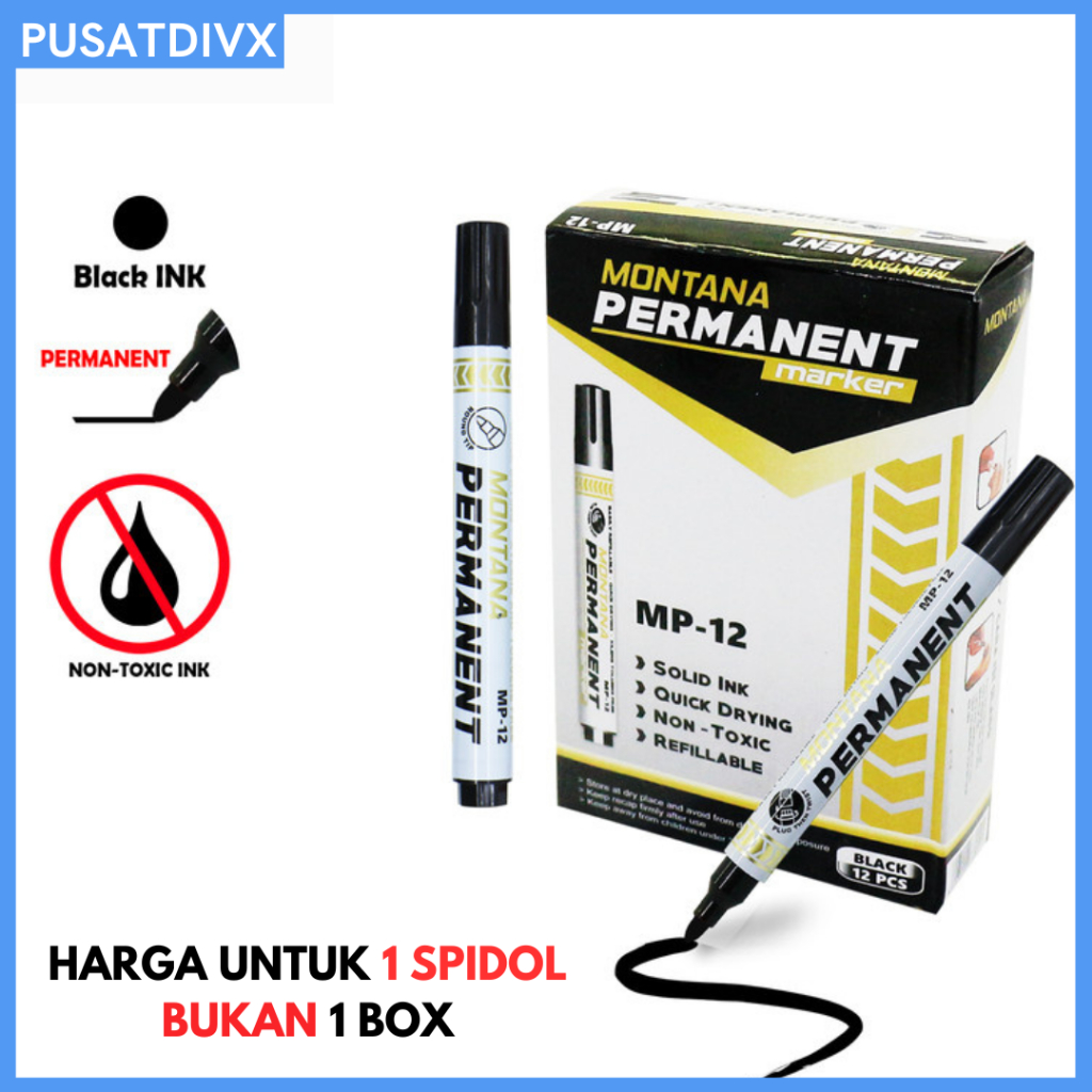 

SANJI MONTANA SPIDOL PERMANEN MP-12 ROUND TIP PERMANENT MAKER
