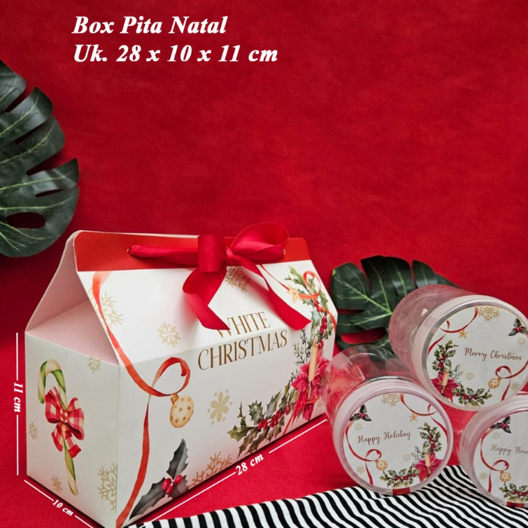 

5PCS // UK 28X10X11 CM BOX PITA NATAL WHITE CHRISTMAS
