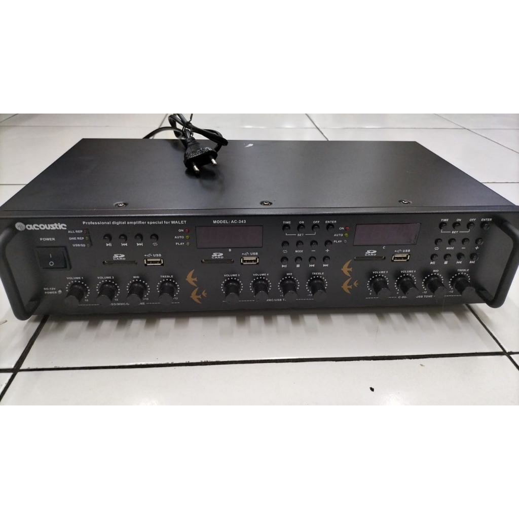 Ampli Walet 3 Player + Timer amplifier profesional Minus