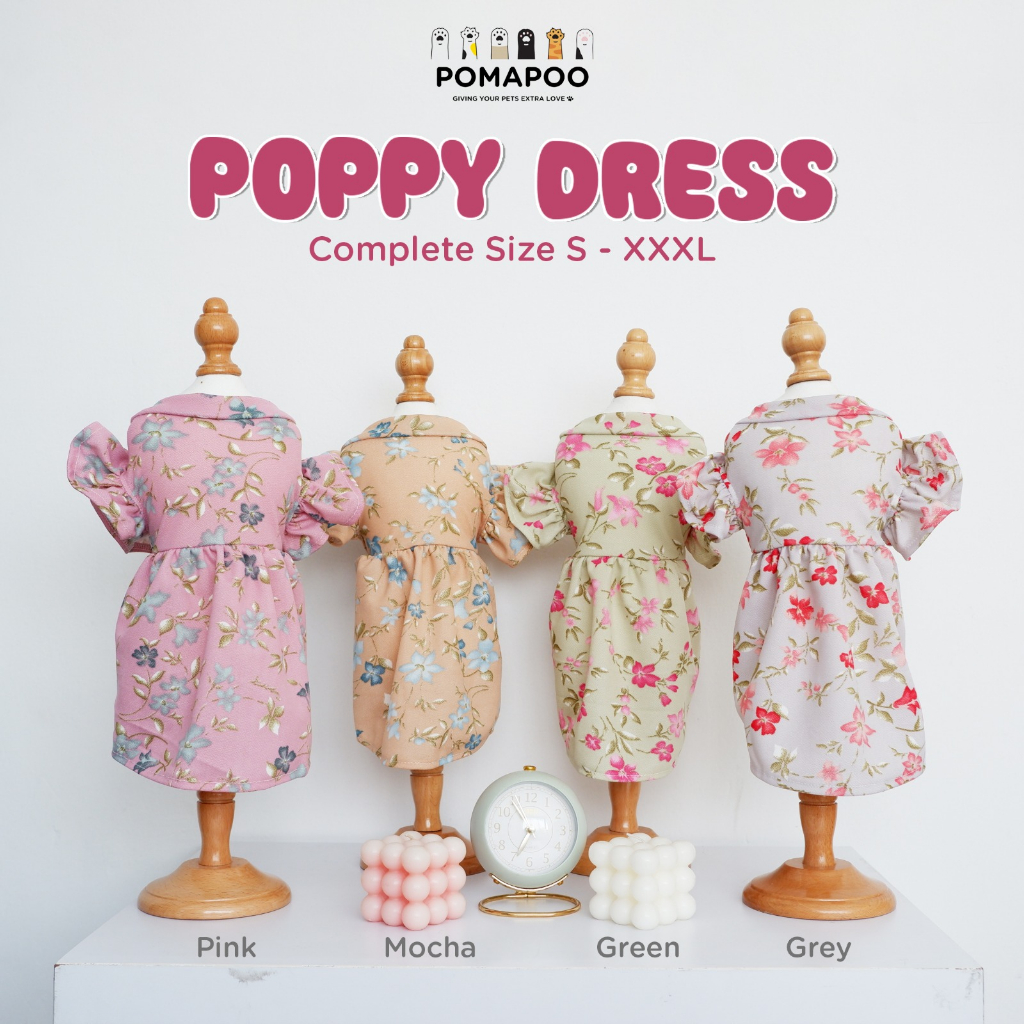 POMAPOO - Baju Kucing dan Baju Anjing Poppy Dress
