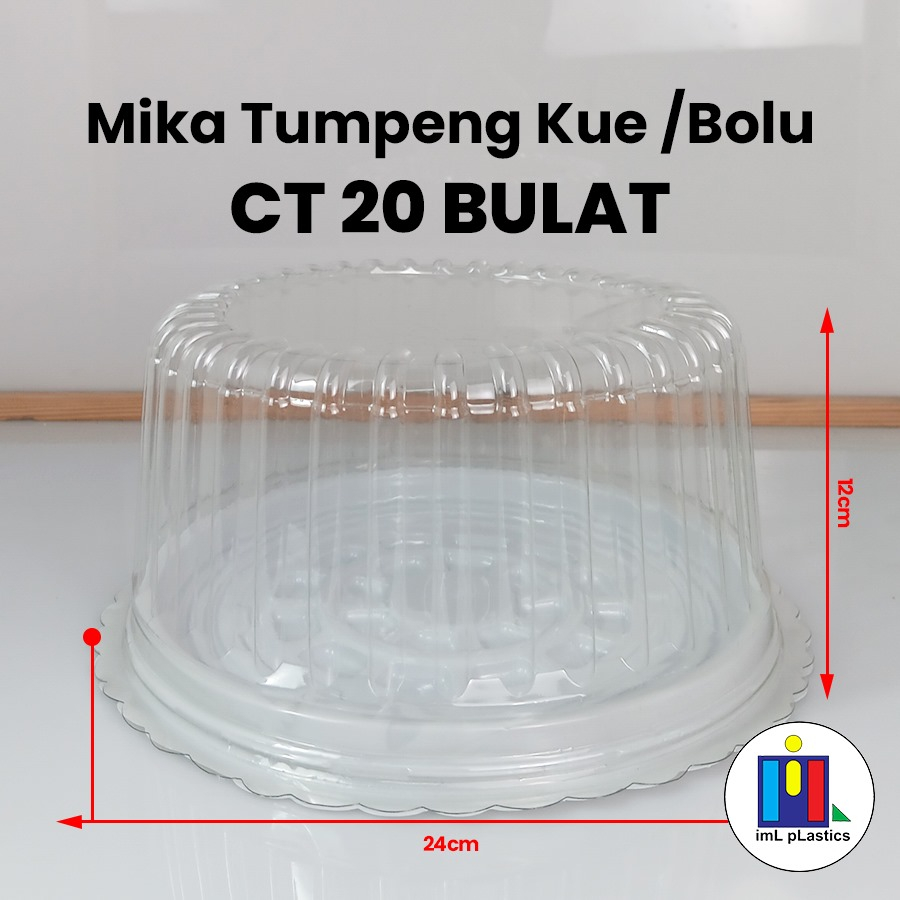 MIKA CT20 BULAT PUTIH /TRAY CAKE TART 20CM / MIKA KUE BOLU BULAT PUTIH - 10pcs