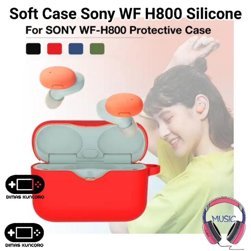 Soft Case Sony WF H800 silicone silicon h 800 tws bumper casing