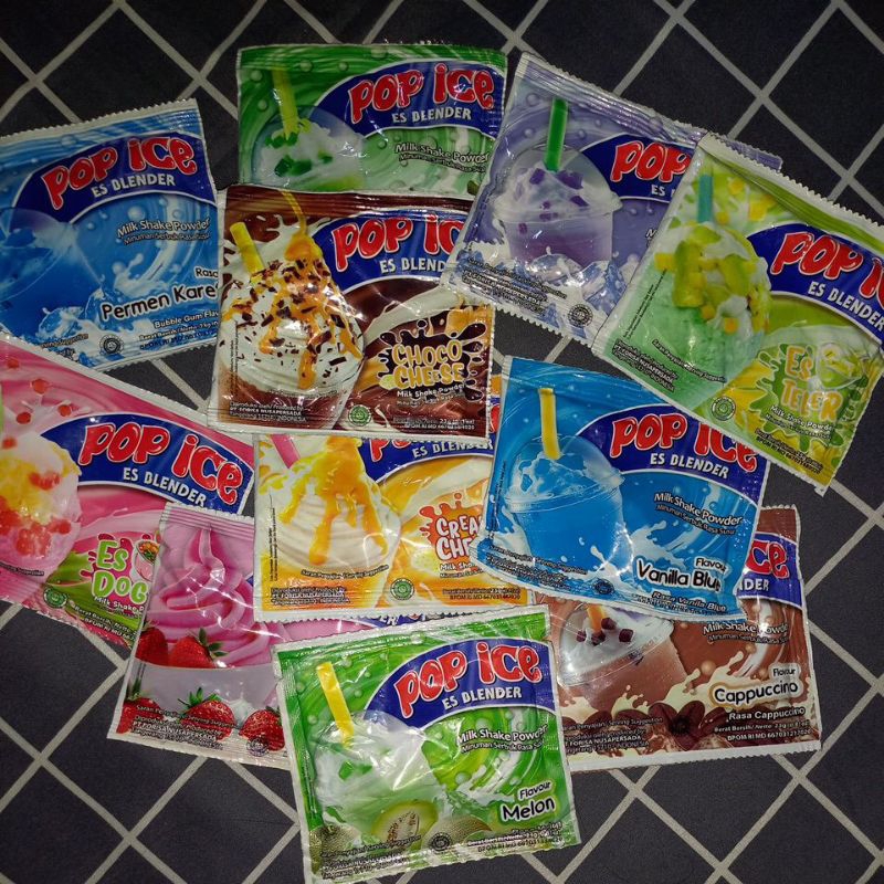 

Pop Ice Satuan Minuman Instan Berbagai Varian Rasa 25gr