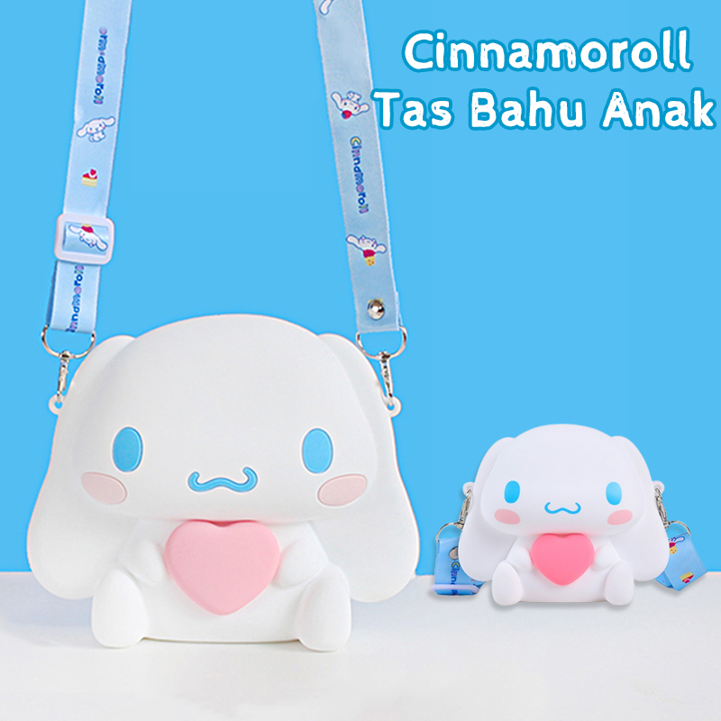 Tas Silikon Anak-anak Cinnamoroll/ tas kartun lucu /Dompet koin bayi Tas  lucu karakter sanrio/Shoul