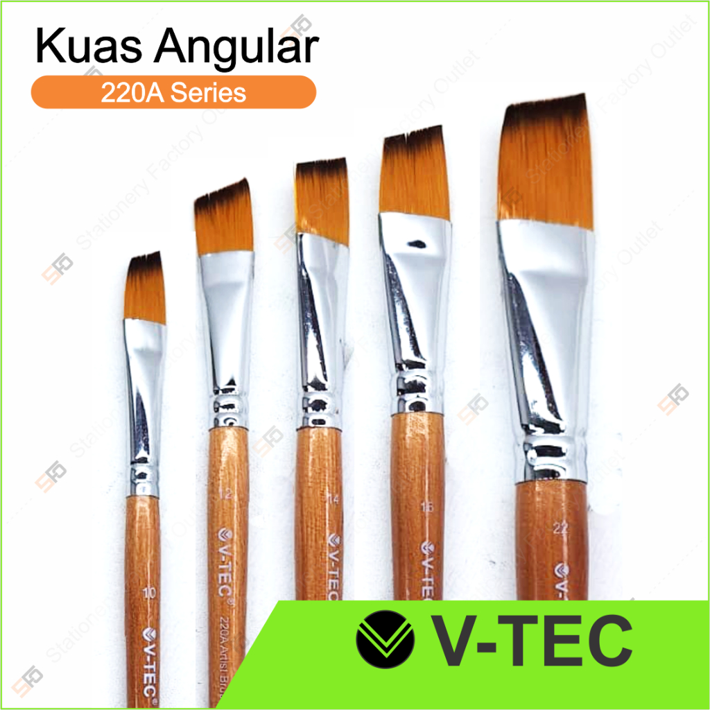 

Kuas Lukis Angular V-Tec 220A Satuan - Agular Paint Brush