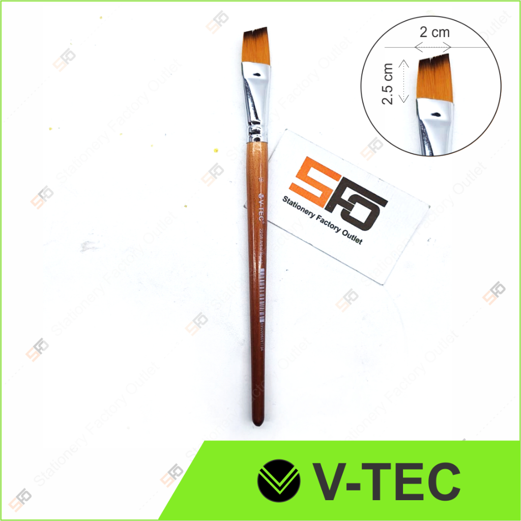 

Kuas Lukis Angular V-Tec 220A Satuan - Agular Paint Brush No. 16