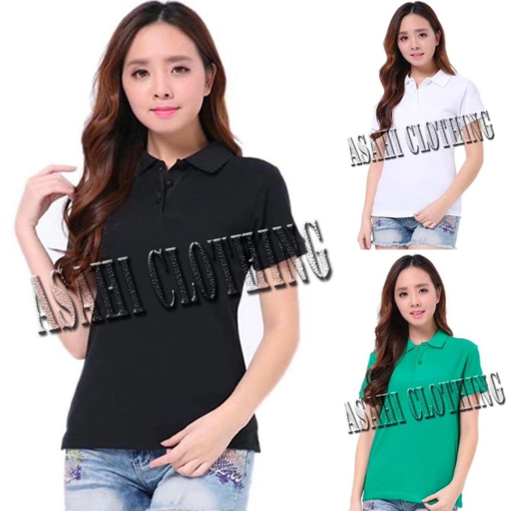 Kaos Wanita Kerah polos/Kaos Wanita Polo Kerah Polos/Kaos Polo wanita