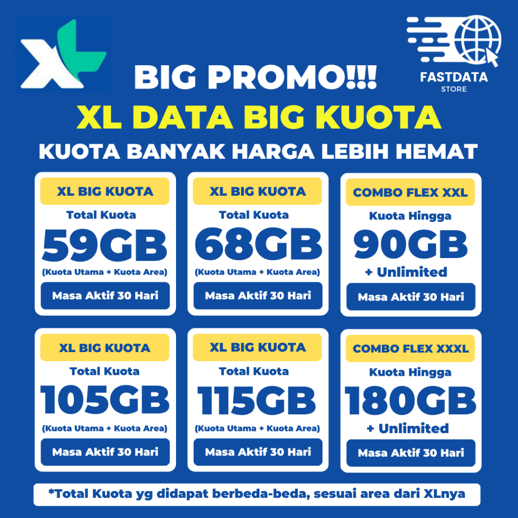 BIG PROMO PAKET DATA XL BIG KUOTA SUPER MURAH PROSES CEPAT