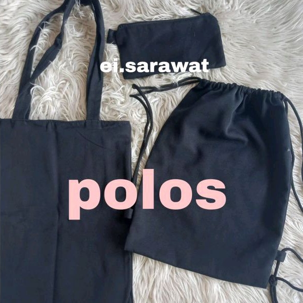 Totebag Polos tote bag kanvas hitam polos Totebag baby kanvas putih polos ada resleting